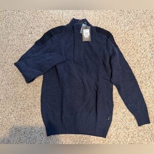 NWT Barbour Men's Mayburgh Knit Quarter Zip/Button Sweater